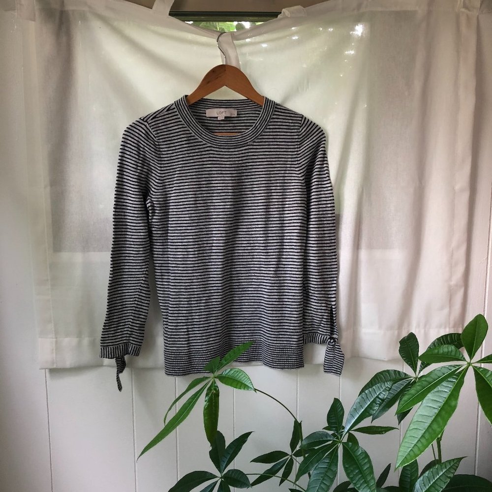Black and White Striped Sweater NWOT